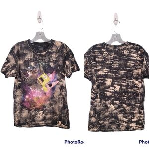 SpongeBob Custom Bleached‎ Graphic Tee Size Medium